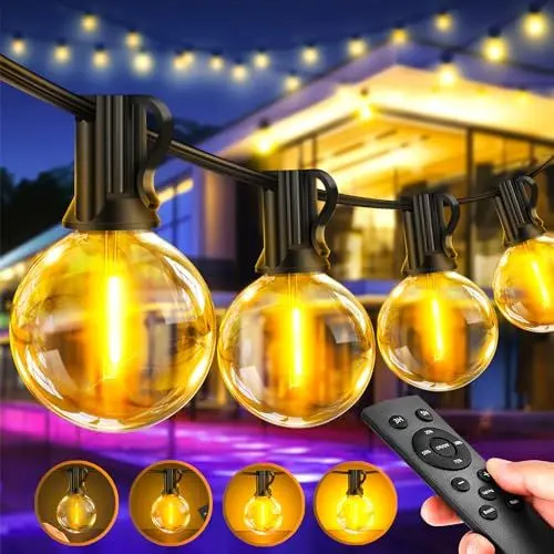 Produktbild: 30M LED Lichterkette Außen Strom: Outdoor Lichterketten Wetterfest Dimmbar Warmweiß Retro Lights Aussen und Innen Dekoration für Halloween Hochzeit Party Pavillon Balkon