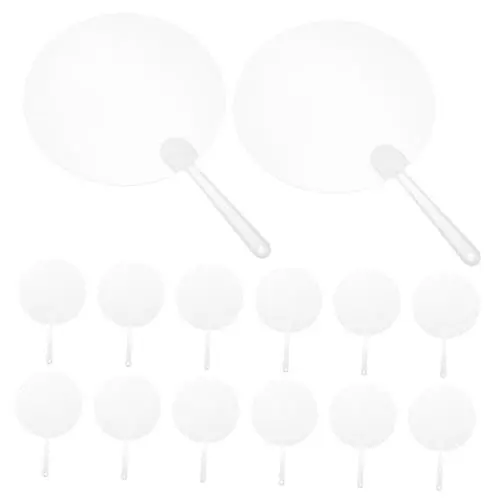 Produktbild: STOBAZA Sublimation Runde Fan Blank 30 Stücke Kunststoff Fans Rund Blank Malerei Hand Fans Graffiti Decor
