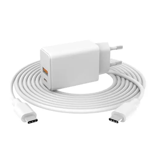 Produktbild: PD Schnellladegerät für Google Pixel Ladegerät, für Pixel 9, 9 Pro, 9 Pro XL, 8, 8a, 8 Pro, 7, 7a, 7 Pro, Fold, für Samsung Galaxy, für iPad Pro, Netzteil Stecker und 1,8M Ladekabel