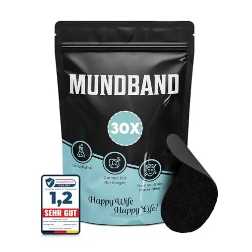 Produktbild: 30x Anti-Schnarch Mundpflaster schlafen - Mouth tape for sleeping - Schnarchstopper - Mundpflaster gegen Schnarchen - Anti schnarch mouth tape - Schnarchen stopper - Alternative zu Nasenstrips