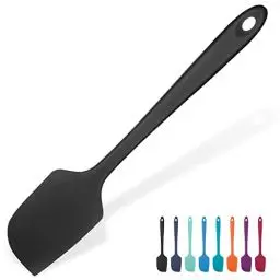 Produktbild: 315℃ Hitzebeständiger Großer Silikon Spatel: U-Taste Antihaft Flexibler Nahtloser Teigschaber, Backen Kochen Silikon Küchenutensilien mit Nylonkern zum Mischen Rühren Schaben (29cm, Schwarz)
