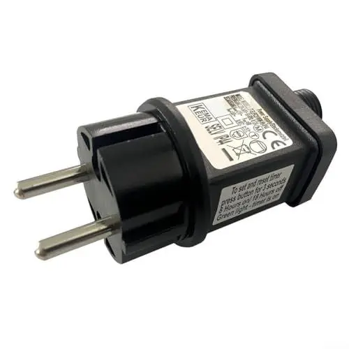 Produktbild: 31V LED Netzteil, 6W LED Niederspannungs Transformator mit 8 Lichtmodi, Timerfunktion, Speicherfunktion, IP44 Stecker für Weihnachtsbeleuchtung, Lichterkette