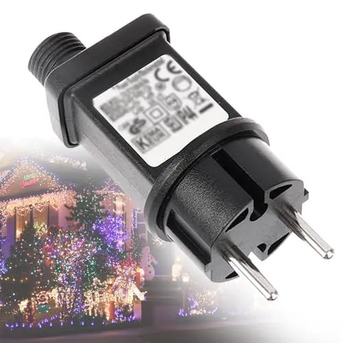 Produktbild: 31V LED Netzteil Lichterkette Adapter Mit 8 Modi, Timer Speicherfunktion, Transformator, Wasserdicht IP44 für Weihnachtslicht, Eiszapfenlichter