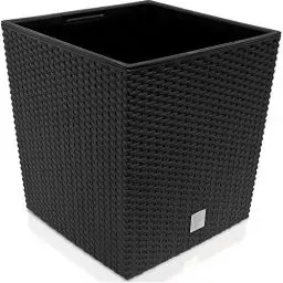 Produktbild: 32 -Liter -Zeit -Topf mit Eimer zu pflanzen in Anthrazitfarbe 32 x 32 x 32,5 cm.