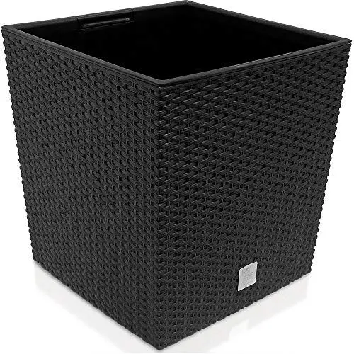 Produktbild: 32 -Liter -Zeit -Topf mit Eimer zu pflanzen in Anthrazitfarbe 32 x 32 x 32,5 cm.