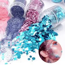 Produktbild: 32 Stück Bastel Glitzer Set,Farben Glitzerpulver Set zum Basteln für Dekoration, Papier,Karten,Nagelkunst,Party,DIY