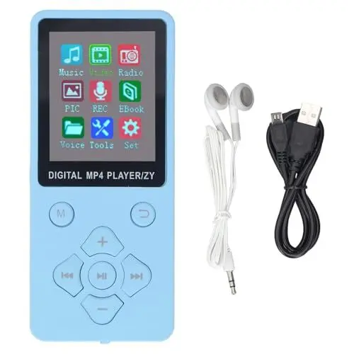 Produktbild: 32-GB-Musik-Player, MP3- und MP4-Player mit Bluetooth 5.0 und 1,8-Zoll-Farbbildschirm, Digitaler Audio-Player, HiFi-Sound-Musik-Player, Erstklassiges Audioerlebnis für (Blue)