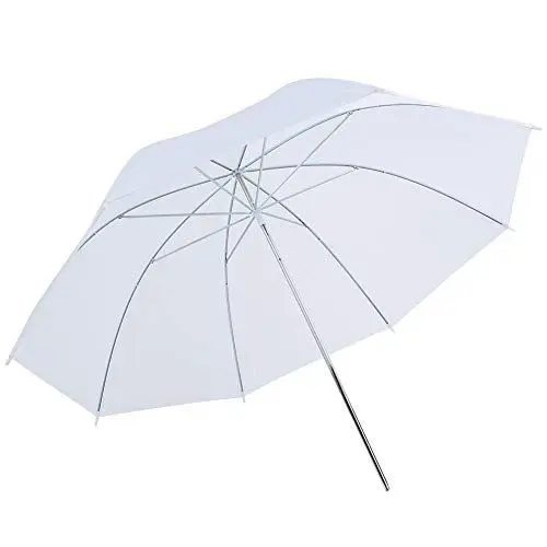 Produktbild: 33 Zoll Großer, Durchscheinender Weißer, Weicher Regenschirm, Fotostudio-Blitzlichtdiffusor mit 8 Metallknochen, Faltbar und Kompakt, Ideal für Ausweisfotos, Figurenmodelle,