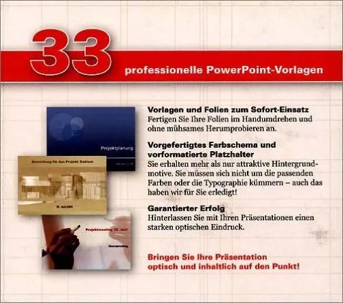 Produktbild: 33 professionelle PowerPoint-Vorlagen