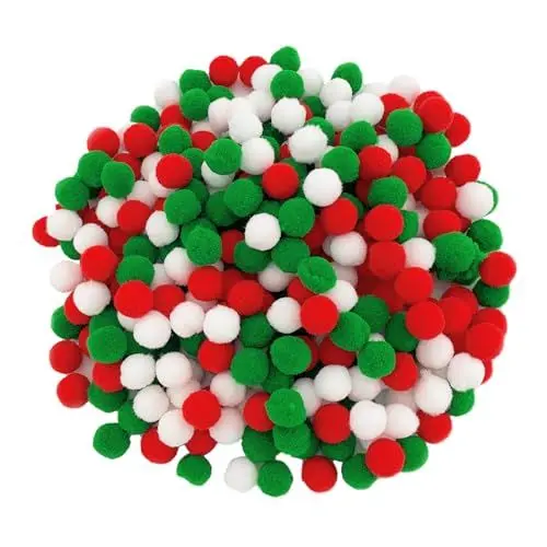 Produktbild: 330 Stück Pompons Bunt Mini, Pompons zum Basteln,1.5cm Weihnachten Pom Poms Filzkugeln Bunt Klein,Pom Poms Bälle Für Weihnachtsdekorationen, Bastelarbeiten usw. (Stil 1)