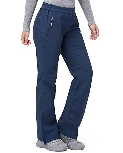 Produktbild: 33,000ft Damen Skihose Outdoorhose Wasserdicht Winddichte Softshellhose Warme Gefütterte Trekkinghose Atmungsaktive Schnelltrocknende Thermohose Wanderhose Winter Ski Pants Women Navy Blau 38 * 29L