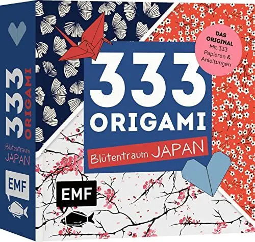 Produktbild: 333 Origami – Blütentraum Japan: Das Original – Mit 333 Papieren & Anleitungen – Hochwertiges Origami-Papier mit zarten Mustern: Mit Anleitungen und ... Origami-Papier mit zarten Mustern