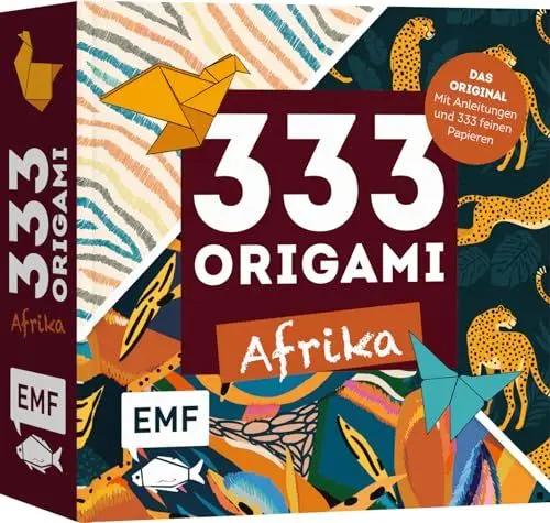 Produktbild: 333 Origami – Faszination Afrika – Farbenfrohe Papiere falten: Das Original: Mit Anleitungen und 333 feinen Papieren: Hochwertiges Origami-Papier mit leuchtenden Ethno-Motiven