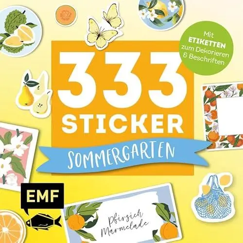 Produktbild: 333 Sticker – Sommergarten: Küchen-Etiketten und Aufkleber mit beschreibbarer Oberfläche: Zum Verzieren und Dekorieren von Geschenken, Karten, Kalendern und Journals oder Selbst-Gemachtem