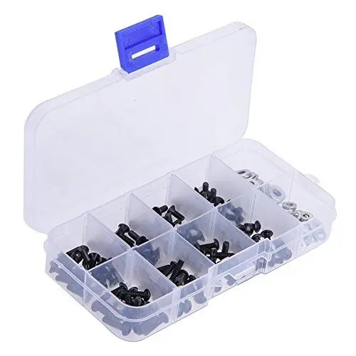 Produktbild: 340 Stück/180 Stück Flach- und Rundkopfschrauben-Set, Zubehörbox 1/10 HSP RC-Auto (-MXA00517-02)