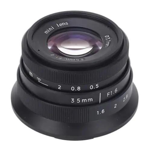 Produktbild: 35 Mm F1,6 Festbrennweitenobjektiv mit Großer Blende und Manueller Fokussierung, Weitwinkel Porträtobjektiv, Kompatibel mit M Mount Kamera, für M M2 M3 M5 M6 M10 M100