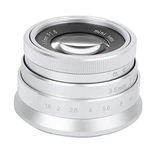 Produktbild: NEWYI 35 Mm F1,6 Optisches Glas, Große Blende, Manuelles Landschaftsobjektiv für (Silver)