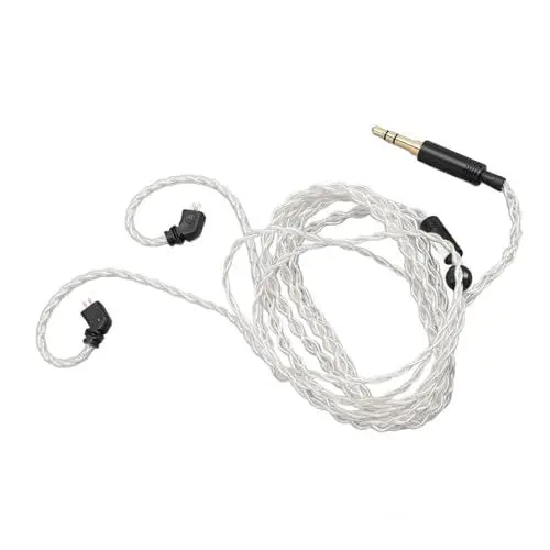 Produktbild: 3,5 Mm auf 2-poliges 0,78 Mm Kopfhörer-Audiokabel für TFZ QDC AS12 AS16 ZSX ZSN ZS10 Pro EDX, UE 18Pro KBEAR, TRN CCZ CCA Kopfhörer-Ersatzkabel, 1,2 M