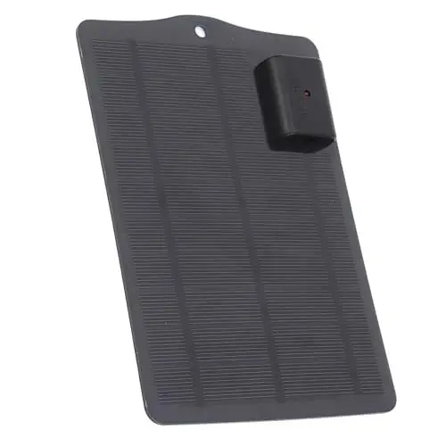 Produktbild: 3,5 W Tragbares Solarladegerät, Kleines Solarpanel Ladegerät für 5 V Elektronische Geräte, Kompatibel mit Handy Tablet, für Camping, Wandern, Rucksackreisen (BLACK)