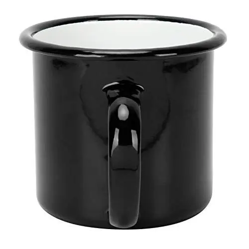 Produktbild: 350 Ml Emaille-Tasse, Becher, Großhandel, Kaffeetasse, Metall, Dick, Camping-Zinnbecher mit Griff, Kaffeetassen, Emaille-Getränk, Flacher, Tee, Beschichtet, Trinkutensilien 2