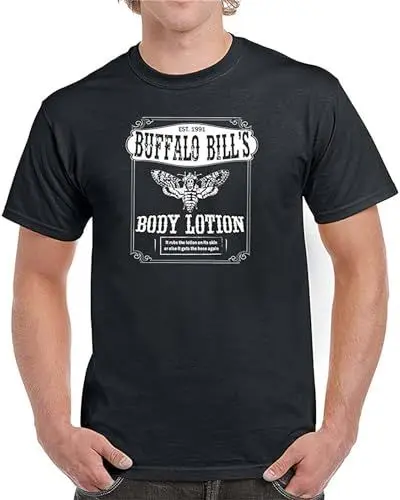Produktbild: 355 Buffalo Bill Body Lotion Mens Christmas T Shirts Mens Funny Humor Scary Movie 90S Lambs Black XXXL