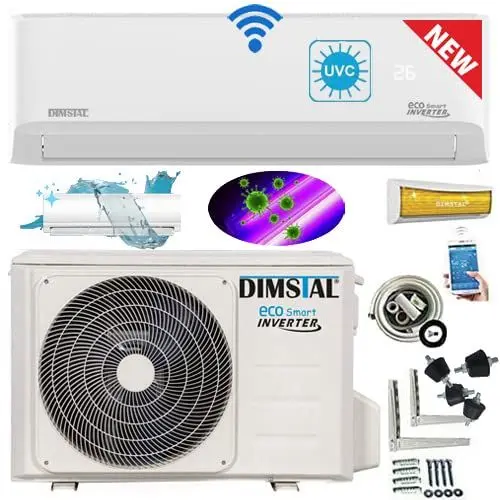 Produktbild: 3,5kW 12000 BTU UV-C Luftsterilisation Ultra Plus Klimaanlage WiFi/App Steuerung SelfClean FollowMe +3m Leitung -> Sorglos KomplettSet