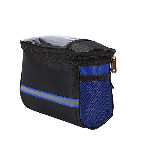 Produktbild: 3,5L Fahrrad Lenkertasche,MoreChioce Wasserdichte Fahrrad Fronttasche Rahmentasche Fahrradtasche Lenker mit Reflektierendem Streifen 22 x 13.5 x 16cm,Blau