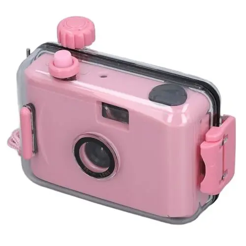 Produktbild: 35-mm-Filmkamera, Wiederverwendbare Retro-Filmkamera mit Wasserdichtem Gehäuse, Point-and-Shoot-Kamera für Kinder, 1/100 S Verschlusszeit, F/9 28-mm-Objektiv, Leicht, Zum