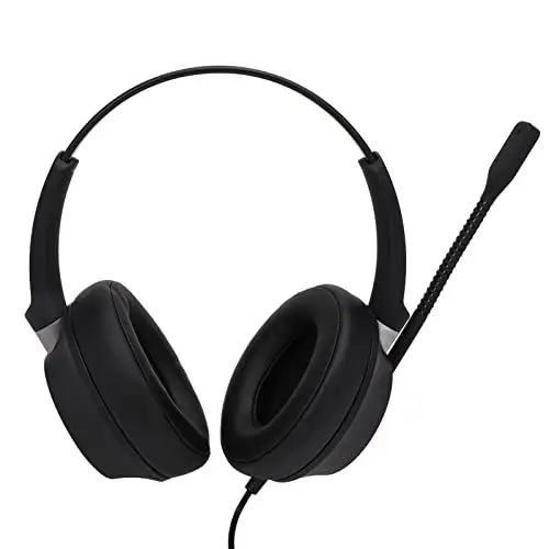 Produktbild: 3,5-mm-Headset mit Mikrofon, Noise-Cancelling-Computer-Headset Over-Ear-PC-Kopfhörer, Universeller Binauraler 3,5-Klinken-Kundendienst-Kopfhörer, für Büro-Callcenter