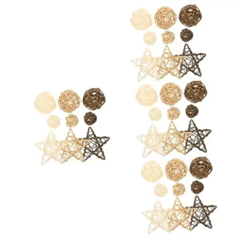 Produktbild: 36 Stk sepak takraw Wohnkultur Vasenfüller Rattankugeln Sternverzierungen aus Rattan Weihnachtsdekorationen Hochzeitsdekorationen Vasen-Schalenfüller-Ornamente