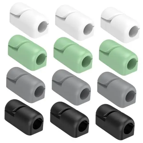 Produktbild: 36 Stk Kabelmanagement-Clip Kabelfixierung kabelbefestigung cable managment Kabelmanagement-System Kabelmanagement-Box Kabelbinder kabelbügel Schnalle Drahtklemme Halter Kieselgel