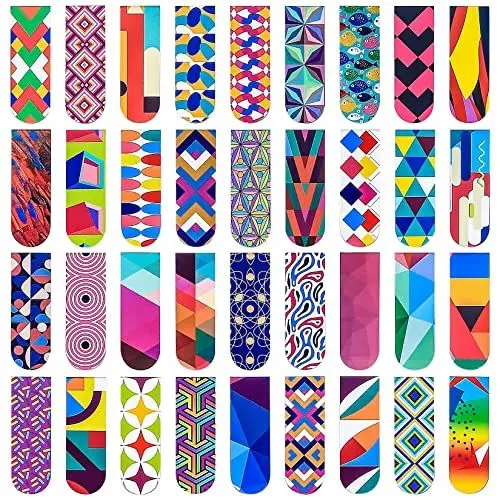 Produktbild: 36 Stk Magnetische Lesezeichen, bunte Magnet Seitenmarkierungen, magnetische Buchmarkierungen, verschiedene magnetische Seitenclips Lesezeichen für Kinder, Schule, Schreibwaren, Buchlesen
