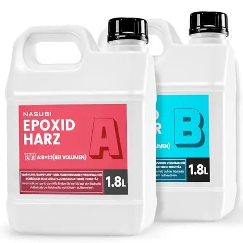 Produktbild: 3,6 l Epoxidharz, Epoxidharz mit Härter,Diamant Klares, Gießharz Resin für Flusstische, Arbeitsplatten, Bodenbeschichtungen, Schmuckherstellung