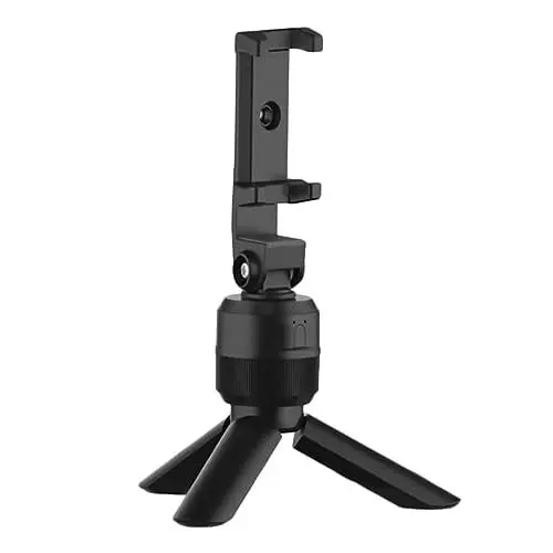 Produktbild: 360 PTZ Gimbal stativ bodentrampolin Outdoor Cellphone Stand Handy halterungen Stativ für Telefon Telefonhalterungsklemme drehbarer Telefonhalter Smartphone-Ständer Abs Black Angoily