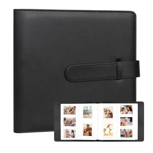Produktbild: 360 Taschen Fotoalbum für Fujifilm Instax Mini Kamera, Fotoalbums für Polaroid, Ledertasche, Fotoalbum für Instax Mini 12 11 9 40 90 8 7 Evo LiPlay Sofortbildkamera, 2x3 Fotoalbums,Black