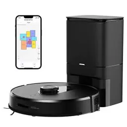 Produktbild: 360 S8 Plus Saug- & Wischroboter mit Auto-Entleerungsstation (2700Pa Saugleistung, bis zu 180min Akkulaufzeit, 350ml Staub/300ml Wasserbehälter, Steuerbar per App/Sprachassistenten), Black (Schwarz)