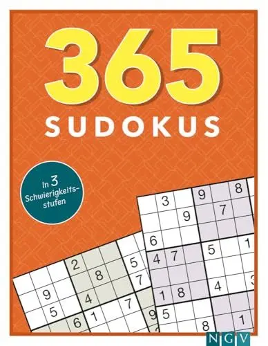 Produktbild: 365 Sudokus: in 3 Schwierigkeitsstufen