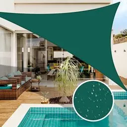 Produktbild: 3.6x3.6x3.6m Wasserdichter Sonnenschutz Dreieck Sonnenschirm Außenüberdachung Garten Patio Pool Shades Segel Markise Camping Schatten (Grün)