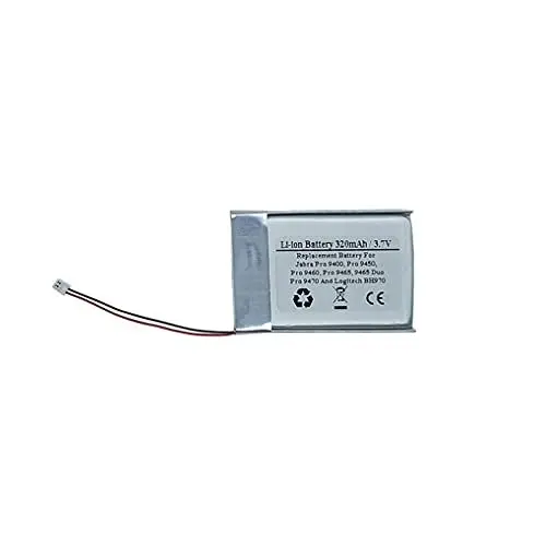 Produktbild: 3,7 V 320 mAh Ersatzakku für Jabr a Pro 9400, Pro 9450, Pro 9460, Pro 9465, 9465 Duo, Pro 9470 und Logitec h BH970 Wireless Headsets