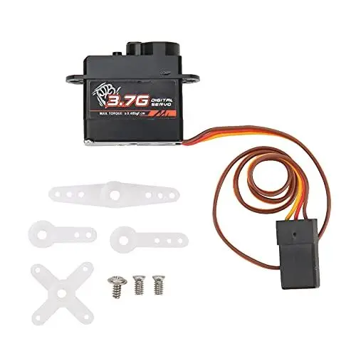 Produktbild: 3.7G Kunststoff Digital Servo, RC Digital Servo für 1/24 RC Auto Fixed-Wing Micro Servo Motor Kommt mit Kunststoffzahnrad mit 3 X Schraube für 1/24 RC Car Fixed-Wing