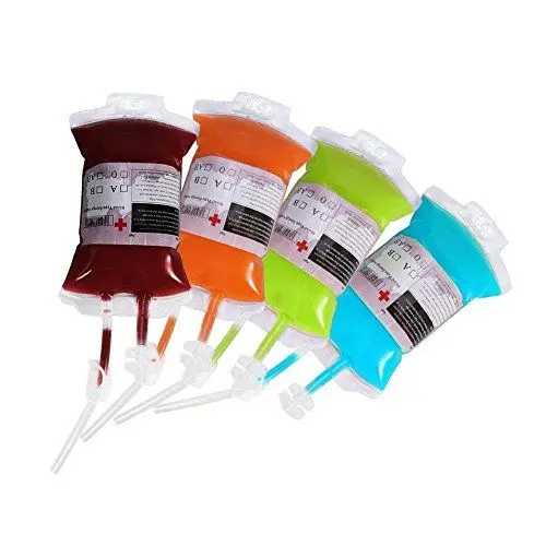 Produktbild: 380ml Lebensmittelqualität PVC Halloween Blut Trinken Beutel Getränke Beutel Blutbeutel Infusionsbeutel