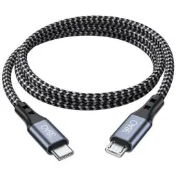 Produktbild: 3BAO USB C auf Micro USB Kabel 1M, USB Typ C auf Micro Kabel Nylon geflochtene USB C zu Micro Ladegerät Kabel Android Ladekabel Dast Sync Kompatibel für Samsung Galaxy S7/S5/J3/J5/J7, Huawei, HTC, LG