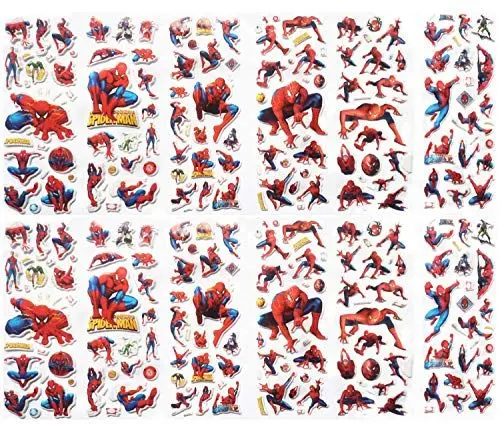 Produktbild: 3D Aufkleber Geschwollen Stickers für Jungen Mädchen Lehrer Niedliche Verschiedene Set (12 Bogen)