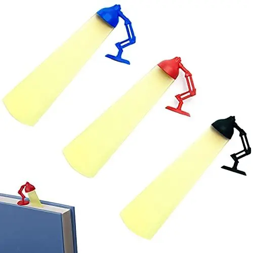 Produktbild: 3D Stereo Lesezeichen 3D Stereo Lustige Lesezeichen für Studenten Kreative Schreibtischlampe Lesezeichen Lesen Lesezeichen für Teenager, Kinder, Jungen und Mädchen, 3 Stück