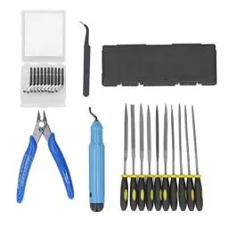 Produktbild: 3D Drucker Zubehör, 36 Stück 3D-Drucker-Werkzeugsatz Tool Kit, Beinhaltet Entgraten Trimmen, Dateimodell, Schnitzmesser, Pinzette, Zangen zum Entfernen, Reinigen, Fertigstellen von 3D Druckmodellen