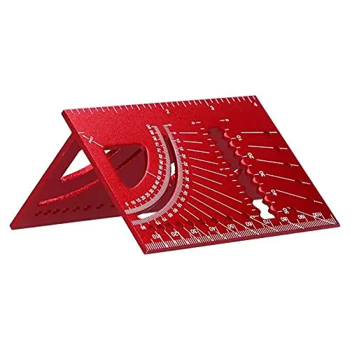 Produktbild: Entatial 3D-Gehrungswinkel-Messwerkzeug, Aluminiumlegierung Holzbearbeitungs-Quadratmaß-Maßlineal, Funktioniert zum Messen und Übertragen von Winkelmaßen