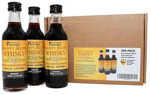 Produktbild: 3er Pack Jonnys Whisky 50 ml Geschmacksessenz zum Aromatisieren von 3x 2,25 l alkoholischen Getränken