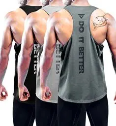 Produktbild: 3er Pack Tank Top Herren, Sommer Ärmelloses Muskelshirts Gym Sport Unterhemd Funktionsshirt Workout Tanktop, Fitness Achselshirts Bodybuilding Tee Shirt für Männer Black/Gray/Dark Grey-3P06-L