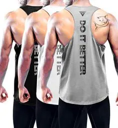 Produktbild: 3er Pack Tank Top Herren, Sommer Ärmelloses T-Shirts Atmungsaktive Muskelshirts Achselshirts, Fitnessstudio Workout Tank Top Sport Unterhemd Bodybuilding T Shirts für Laufen Black/White/Gray-3P01-XL