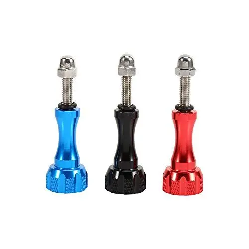 Produktbild: Yctze Nut Screw für - 3 x Aluminium Edelstahl Daumen Schraube Mutter Set für HD 4 3 3+ 2, Lange Daumenschraube für GoPro, Daumenschraube GoPro, Daumen für Actionkameras.